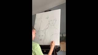 Painting Process video/Girls Spirit Animals