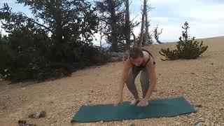 Yoga poses at Bryce Canyon
