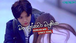 මං දන්නවා මැණික Korean MixMn dannava Manika Korean Mix Lyrics Video Dileepa Saranga New Song