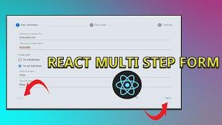 React Multi Step Form | How to create Multi Step Form in React js