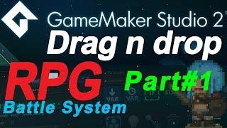 - Game Maker Studio 2: Turn based rpg battle system tutorial PART#1 - no coding ( DnD) Drag and Drop