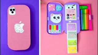 how to make а pencil box form  cardboard // diy Iphone 12 Pro Max Notebook Organizer