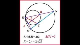 Окружности касаются внутренним образом.мой вариант решения задачи.#hard.