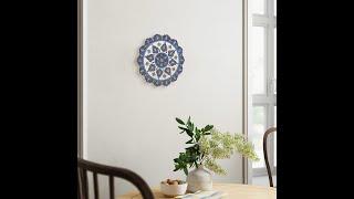 Persian Enamel Decorative Plate - Copper Wall Art - Toranj | Craftestan