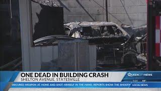 Witness describes seeing car crashing into building, ensuing fire