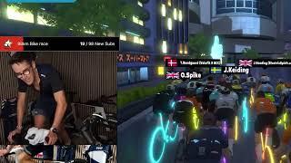 Cycling/ZWIFT 100km Bike Race BEAST MODE - Ex-professional Counter Strike player getting smoked!