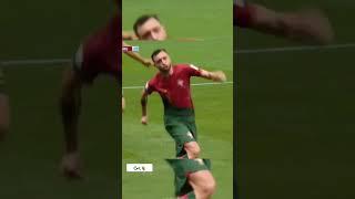 ronaldo reaction bruno fernandes goal vs Uruguay..