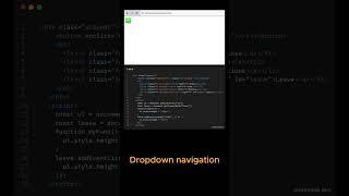 Drop down navigation  #shorts #codinglife  #htmlcss #code #carosel #webdevelopmentcourse  #css3