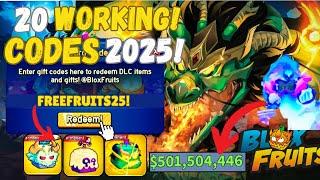 *NEW CODES* All WORKING CODES FOR BLOX FRUITS IN 2025! ROBLOX BLOX FRUITS CODES