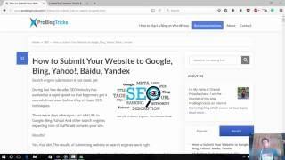 Learn How to submit website to search engines ~ Search Engine Submission Guide