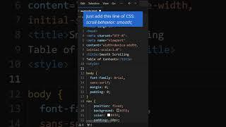 CSS One-Liner for Smooth Scrolling!