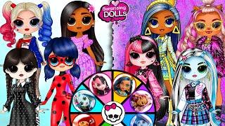 Marinette, Elsa, Wednesday, Isabela cosplay Monster High G3 | SurprisingDolls Paper DIY