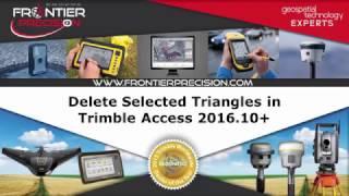 Delete Selected Triangles from Surfaces in Trimble Access