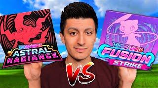 Astral Radiance VS Fusion Strike Elite Trainer Box PACK BATTLE!