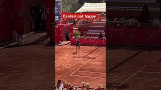 Darderi not happy with bounce vs Kopriva in Marrakech quarter-final #tennis #livetennis #tennisevent