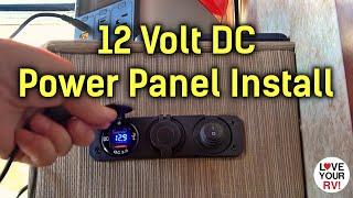 12 Volt DC Power Panel Installation -  Kohree 120W USB C & 3.0 + Cigarette Lighter Socket & Switch