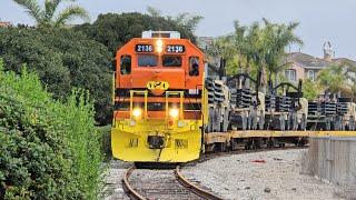 [HD] Ventura County Railroad Military Train Chase from Oxnard to Port Hueneme