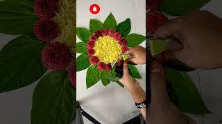 Pooja decoration ideas/Flower decoration ideas/Flower Rangoli/Leaf decoration ideas