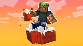 Minecraft ama TEK BLOK YEMEK