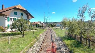  4K  Kerzers - Lyss cab ride, Switzerland [09.2022] Führerstandsmitfahrt