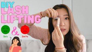 Do’s & Don’ts for doing a LASH LIFT at home | DIY lash lifting on Asian lashes [4K]