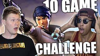 **UNREAL MOMENT** IN INSANE 10 GAME FORTNITE BATTLE ROYALE CHALLENGE WITH LSK!