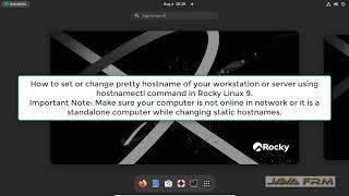 How to set or change pretty hostname using hostnamectl command in Rocky Linux 9