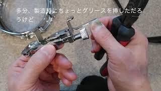 Sticky Ludwig P-85 Snare Strainer Switch Maintenance アメリカ、バンドマン生活。ラディックのスネアのスイッチが引っかかるのでメンテして見た。