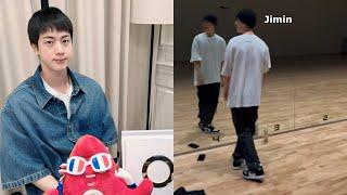 Surprising Baby Mochi, Jin BTS Secretly Arrives While Jimin BTS is Practicing Dancing!