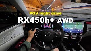 2024 Lexus RX450h+ POV night drive