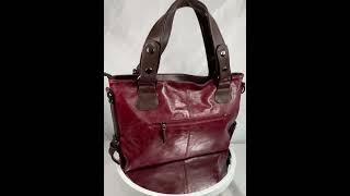 Andrea Red Wine Crossbody Bag Handbag Purse video