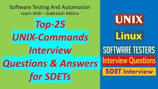 Top 25 UNIX commands Interview Questions and Answers for Software Testing professionals