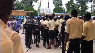 Koforidua Secondary Technical School KSTS celebrate their first win in the 2022 NSMQ.