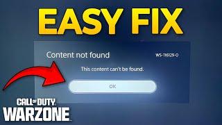 How to Fix "Content Not Found" COD WARZONE (Error code WS-116129-0)