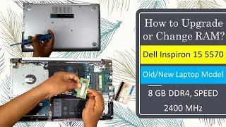 How to upgrade or change RAM in Dell Inspiron 15 5570 and old model laptops | Live Demo in Hindi