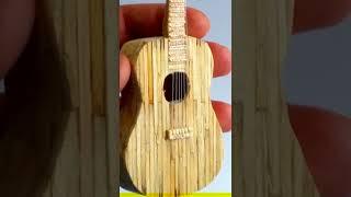 Matchstick Craft classic guitar | Making matches miniature | diy | building match music insturment