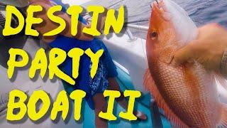 Destin Party Boat Fishing - Using Bonita Strips and Pinfish on a Party Boat