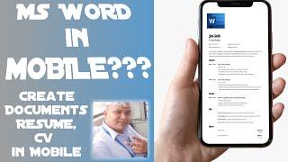 #SAMSIRCOMPUTER | #MSWORD | CREATE CV, RESUME, DOCUMENTS IN MOBILE. | MS WORD IN MOBILE.