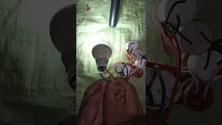  2.5 MFD capacitor se bulb connection  testing #mfd #capacitor #electrician #experiment #gopi