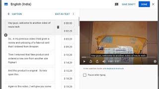 How to make subtitles for youtube videos on mobile|How to make subtitles for youtube videos