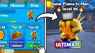 UNLOCKED TIER 60 UNIT!!NEW SOLAR TV MAN!!-TOILET TOWER DEFENSE