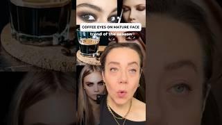 Coffee eyes makeup trend on mature face #eyeshadowtutorial #coffeyes