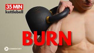 35 Minute Kettlebell Workout | Full-Body Strength & Conditioning Routine | commentary follow along