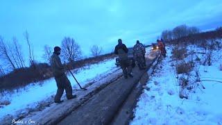 Рыбалка Полный ОФФ-РОУД! Рыбалка Зимой на Оке на Сильном течение!