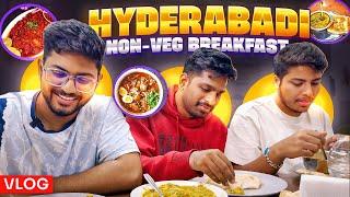 Munna Bhai Trying Non-Veg Breakfast At Hotel Nayab  Hyd Day-3 Vlog 2024