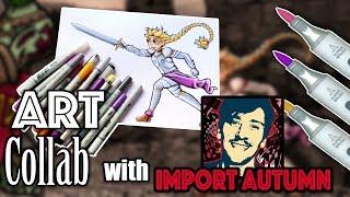 Two Artists ONE Illustration! Collab with Import Autumn