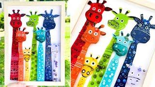 Fused Glass Rainbow Giraffes