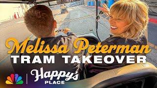 Melissa Peterman & Steve Howey Take Over the Universal Studios Hollywood Tram | Happy's Place | NBC