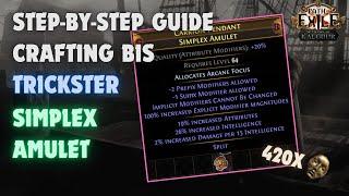 [POE 3.25] Making the BIS Int Stacking Simplex Amulet for my Trickster Build (Expensive)