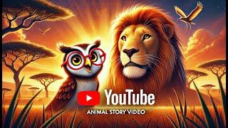  The Curious Owl Meets the Mighty Lion – A Magical Animal Tale | Animated Story 